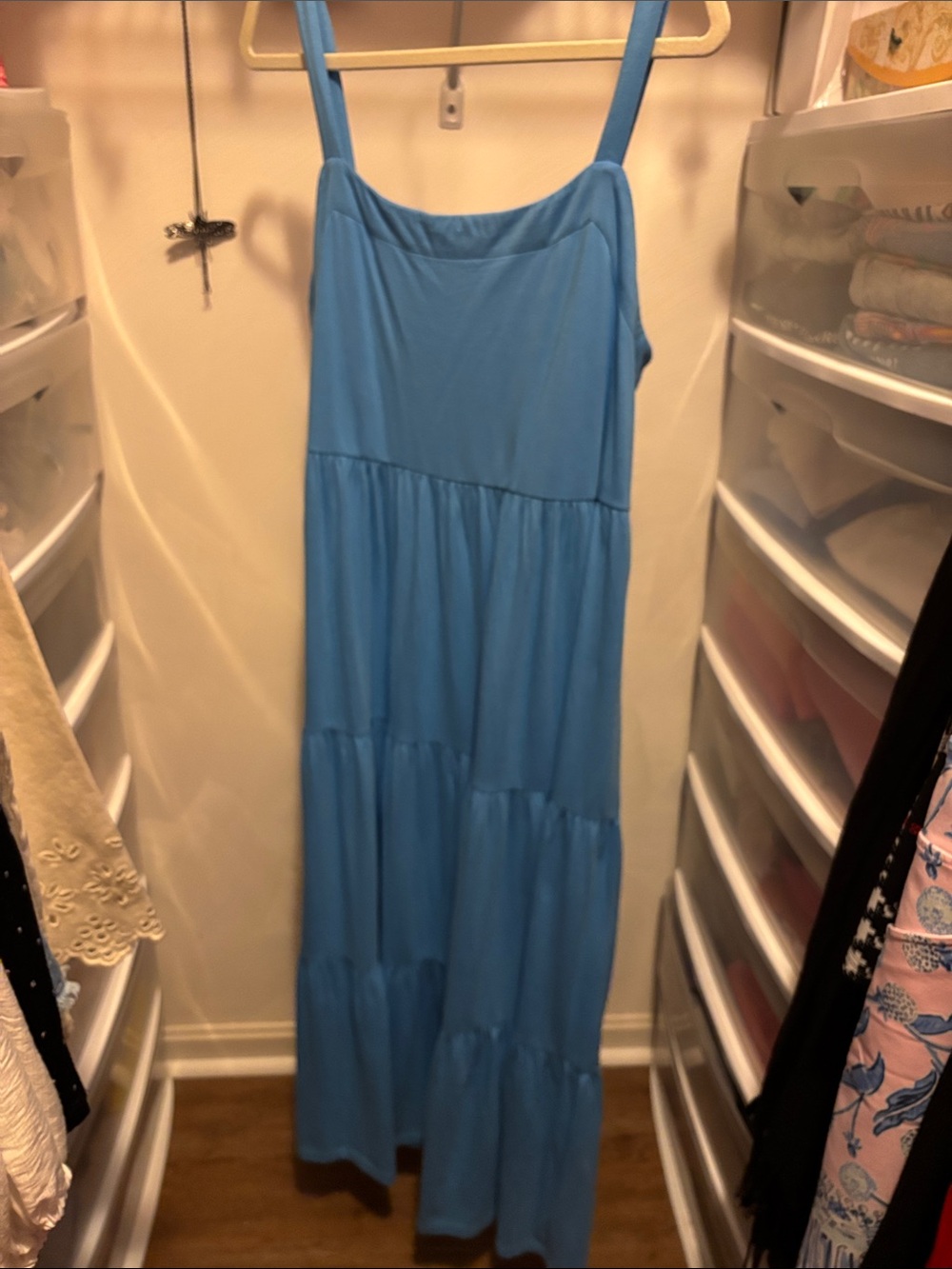 Lilly Pulitzer Solid Sky Blue Maxi Dress